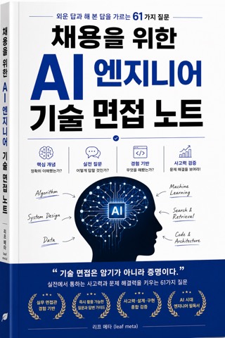 채용을 위한 AI 엔지니어 기술 면접 노트 표지